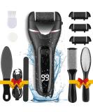 Yooikeey Electric Foot Callus Remover - 16 in 1 Pedicure Kit for Dead Skin & Cracked Heels | 2 Speed Electric Foot Scrubber with 3 Roller Heads - International Shipping - Buy Online on GoSupps.com