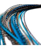 20 XXL Long 11-13 Inch Real Feather Hair Extensions in Blue Naturals - Includes Rings & Loop for Easy Application - Buy Online on GoSupps.com