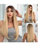 Testar 26 Inch Ombre Blonde Wig - Long Straight Synthetic Heat-Resistant Hair for Women & Girls | Perfect for Daily Cosplay - Buy Online on GoSupps.com