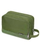 WANDF Water-Resistant Nylon Toiletry Bag - Lightweight Dopp Kit for Men and Women - A-Pure Army Green - Buy Online on GoSupps.com