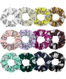 12-Piece Volleyball Sport Hair Scrunchies - Silk Satin Elastic Hair Ties for Players - Multicolor Volleyball Team Gifts - Buy Online on GoSupps.com