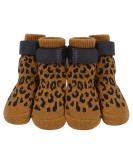 Petloft Anti-Slip Dog Socks - 4 Pack Slide-Resistant Socks with Adjustable Fastening for Small & Medium Dogs Cats and Puppies | Khaki Paw Design - Buy Online on GoSupps.com