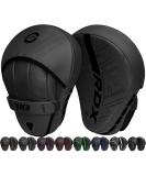 RDX Curved Focus Mitts - Maya Hide Leather | Adjustable Strap | Ventilated | MMA Muay Thai Kickboxing Coaching - Buy Online on GoSupps.com