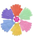 Buy Anezus Exfoliating Gloves 6 Pairs Shower Scrub Bath Loofah for Women | Dead Skin Remover in 6 Colors - Buy Online on GoSupps.com