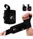 Slim panda wrist bandages 1 pair 45 cm train aid strength training fitness with thumb ring professional bandage wrist wrist protector for strength training calisthenics crossfit women and men black - Buy Online on GoSupps.com