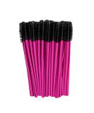 Profico 50-Piece Disposable Eyelash Brush Set | Dark Pink & Black Mascara Applicators for Eyelash Extensions - Buy Online on GoSupps.com