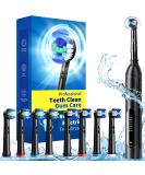 Rotating Electric Toothbrush for Adults with 8 Brush Heads (2 Types) Z Midnight - Buy Online on GoSupps.com
