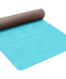 Heathyoga Eco Friendly Non Slip Yoga Mat 72x26 1/4 Thickness - Turquoise - Buy Online on GoSupps.com