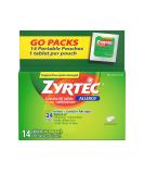 Zyrtec 24-Hour Allergy Relief Tablets 10mg - 14 ct - Buy Online on GoSupps.com