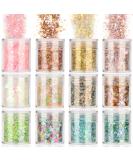 12 Pack Face Glitter - Festival Chunky Cosmetic & Body Glitter for Hair & Nail | Sparkling Mixed Colors - Buy Online on GoSupps.com