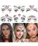 Shop Stunning Mermaid Face Gems - 6 Sets Self-Adhesive Festival Jewels for Carnival Party Halloween - International Shipping Available - Buy Online on GoSupps.com
