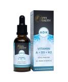 Premium Vitamin A D3 K2 Drops - 50ml | 99.7% All-Trans K2Vital | Highly Bioavailable Liquid Formula - Lab Tested Quality - Buy Online on GoSupps.com