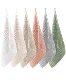 Konssy 6 Pack Baby Muslin Washcloths - 100% Cotton, Soft & Comfy for Newborns, Infants, Boys & Girls - Light Color - 11x11 - Set of 6 - Buy Online on GoSupps.com