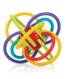 Nuby Lots A Loops Toy - Colorful Rattle Teether for 6M+ - Multicolored International Shipping Available - Buy Online on GoSupps.com