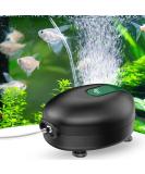Buy AQQA Ultra Quiet 2.5W Aquarium Air Pump - Adjustable Oxygen Pump with Double Outlet Valve for Optimal Fish Tank Aeration - Buy Online on GoSupps.com