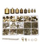 Mandala Crafts Cord End Cap & Kumihimo Finding Kit - 840 PCs, Antique Brass Assorted Sizes for Jewelry Making, Leather & Tassels - Buy Online on GoSupps.com