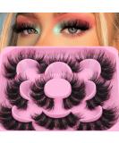 Dramatic 20mm Fluffy Mink Lashes - 5 Pairs Pack | Long & Thick Wispy Faux Mink False Eyelashes - 22A - Buy Online on GoSupps.com
