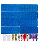 AddFavor Nail Stamper Kit - 8pc Stamping Plates with Minimalist Geometric Designs for DIY Nail Art - Gel Polish Print Stencils Tools - Buy Online on GoSupps.com
