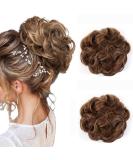 JJstar 2PCS Messy Bun Hair Piece Curly Fake Hair Buns - High Heat Resistant Synthetic Fiber Scrunchies for Women & Girls - Buy Online on GoSupps.com