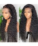 24 inch Deep Wave Lace Front Wig - Pre Plucked, 180% Density, Brazilian Virgin Human Hair - Buy Online on GoSupps.com