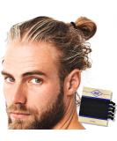 HAVHAF Knotted Mens Hair Ties For Men (Wide, Black) - No damage Crease Breakage Man Bun Hair Tie Men with Long Hair | For Buns Curly Thick Elastic Hair Ties For Guys | Perfect hairtie For Men (Wide) - Buy Online on GoSupps.com