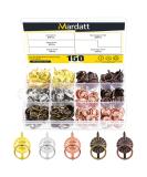 Mardatt 150Pcs Metal Brad Fasteners with Pull Rings - 5 Color Assortment Set for DIY Crafts & Decorative Projects - Buy Online on GoSupps.com