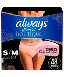 Always Discreet Boutique Women's Incontinence & Postpartum Underwear - Maximum Protection S/M Rosy 48 Count | International Shipping Available - Buy Online on GoSupps.com