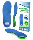Trustfeet Heavy Duty Metatarsal Pain Relief Insoles - For Morton's Neuroma, Plantar Fasciitis, and Arch Support - Men/Women-F (UK 8.5-9) - 28CM Mixed (Blue/Green/Yellow) - Buy Online on GoSupps.com