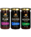 Wok Mei Variety Set of 3 - Oyster Hoisin and Plum Sauce - 8oz Jars Standard Packaging - Buy Online on GoSupps.com