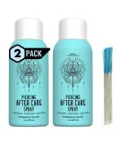 Base Labs Piercing Aftercare Spray Kit - Nose & Ear Piercing Cleaner with Saline Solution - 8 oz - Keloid Treatment - Bump Treatment - 2 x 4oz Spray Bottles - 70CT Wipes - Buy Online on GoSupps.com