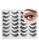 Buy 3D Cat Eye Lashes | 14 Pairs Faux Mink Eyelashes - Reusable Thin Band Perfect for a Glam Look! - Buy Online on GoSupps.com