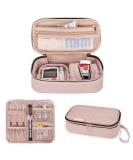 YARWO Diabetic Travel Case - Blood Glucose Monitor & Insulin Syringe Storage Bag Dusty Rose | Best Diabetes Supplies Organizer - Buy Online on GoSupps.com