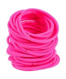 Frcolor Elastic Hair Ties - No Metal No Damage Ponytail Holders (Pack of 50) - Soft Pink Rubber Bands for All Hair Types - International Shipping Available - Buy Online on GoSupps.com