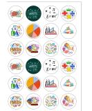 24 Pre-Cut Round Maths Mathamatics School Themed Edible Wafer paper Cake Toppers Decorations - Buy Online on GoSupps.com