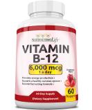 NaturalisimoLife Vitamin B12 6000 mcg Maximum Strength Strawberry Flavor Nuggets - Promotes Energy & Supports Nervous System - 60 Once-a-Day Nuggets - Buy Online on GoSupps.com