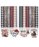 Buffalo Plaid Leopard Heat Transfer Vinyl Bundle - 12 Sheets Iron-on Patterned PU White HTV for Cricut - Perfect for T-Shirts, Crafts & More (12''X10'') - Buy Online on GoSupps.com