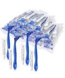 200 Pack Kheoxusa 3 Blade Disposable Razors - Individually Wrapped Perfect for Hotels Airbnb & Travel - Triple Blade Razors in Grey Blue - Buy Online on GoSupps.com