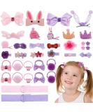 Melliex 36 pieces of hair clip set girl baby haircutts hair loop small hairpins children hair clips set headdress pink & purple pink purple - Buy Online on GoSupps.com