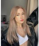 Vebonny Sandy Blonde Lace Front Wig with Baby Hair - Realistic Dirty Blonde Synthetic Wigs for Women #019-1 - Buy Online on GoSupps.com