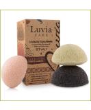 Konjac Sponge Set Luvia | Natural Facial Cleansing & Peeling | Vegan Gentle for Sensitive Skin - International Shipping - Buy Online on GoSupps.com