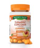 Nature's Truth Turmeric Curcumin + Ginger Natural Peach 70 Vegan Gummies - Buy Online on GoSupps.com