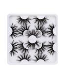 Shop 3D/8D Natural Thick Long Handmade Eyelashes - 7 Pairs Black Lashes for Makeup & Cosplay | International Shipping Available - Buy Online on GoSupps.com