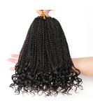 7 Packs 10 Prelooped Crochet Box Braids with Curly Ends for Black Women - 1B# Hair - Buy Online on GoSupps.com
