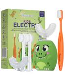 Trueocity Kids U Shape Toothbrush - Automatic Rechargeable Electric Dinosaur Toothbrush for Toddlers Age 2+ - Fun & Effective Children's Dental Care - Buy Online on GoSupps.com