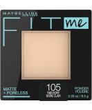 MAYBELLINE Fit Me Matte + Poreless Powder - Fair Ivory 105 cream 8.5 g (Pack of 1) - Buy Online on GoSupps.com