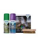 Nikwax Fabric & Leather Footwear Care Kit - Cleaner & Waterproof Spray with Brush - Buy Online on GoSupps.com