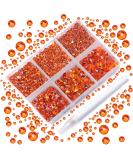 AD Beads 4300 Flat Back Nail Art Rhinestones Kit | 6 Sizes with Storage Box & Picking Pen | Orange Rhinestones for Nail Art, Phone Decor, Crafts - DIY Supplies - Buy Online on GoSupps.com