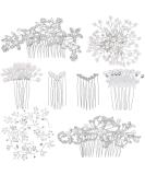 44 Pieces Wedding Hair Comb Faux Pearl Crystal Bride Hair Accessories Hair Side Comb Clips U-shaped Flower Rhinestone Pearl Hair Clips for Bride Bridesmaid (Classic Style) - Buy Online on GoSupps.com
