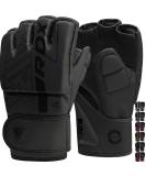RDX Professional MMA Gloves - Black Leather Training & Sparring Gear for Kickboxing Muay Thai & Martial Arts | XL Size - Buy Online on GoSupps.com