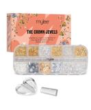Mylee Crown Jewels Nail Art Kit - 12-Piece Set for Professional & Beginner Manicures - Silver & Gold Decorations for Gel, Acrylic & Natural Nails - Buy Online on GoSupps.com